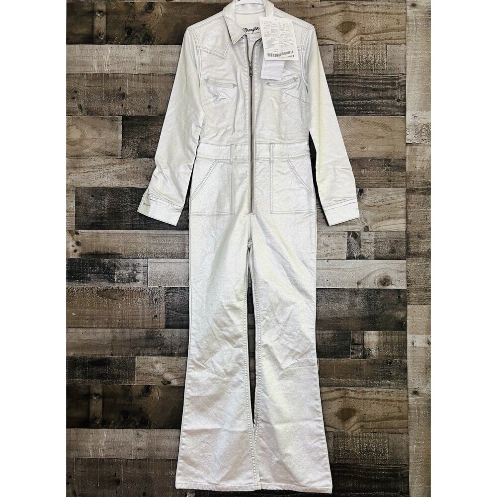 Amazing One of a Kind Wrangler Silver Jumpsuit Prototype Flare Leg Space Nasa Sm